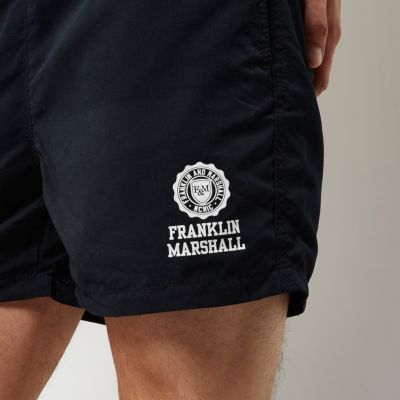 Black Franklin & Marshall print swim shorts